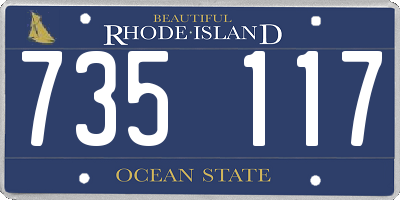 RI license plate 735117