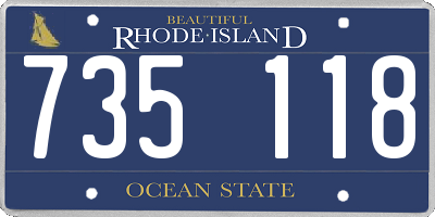 RI license plate 735118