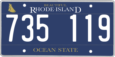 RI license plate 735119