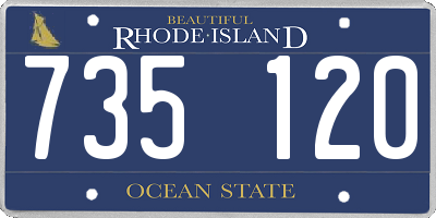 RI license plate 735120