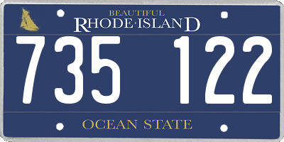 RI license plate 735122