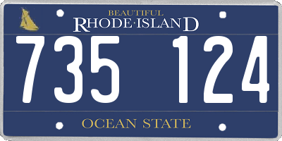 RI license plate 735124
