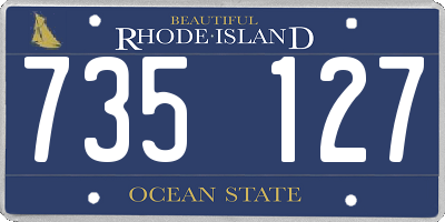 RI license plate 735127