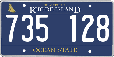 RI license plate 735128