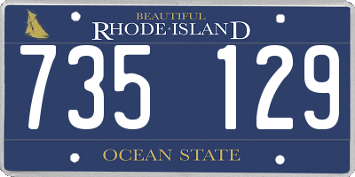 RI license plate 735129
