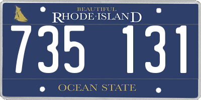 RI license plate 735131