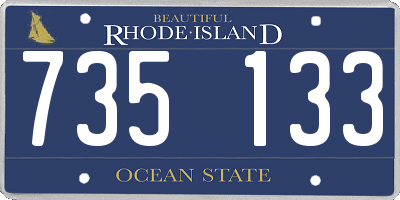 RI license plate 735133