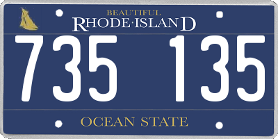 RI license plate 735135