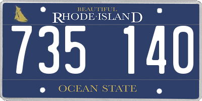 RI license plate 735140