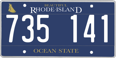 RI license plate 735141