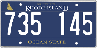 RI license plate 735145
