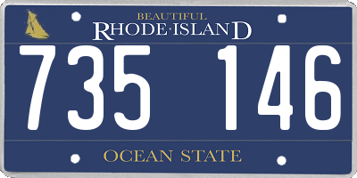 RI license plate 735146