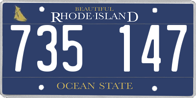 RI license plate 735147