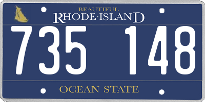 RI license plate 735148