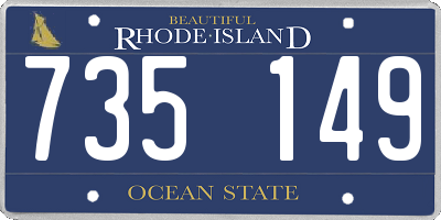 RI license plate 735149