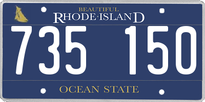 RI license plate 735150