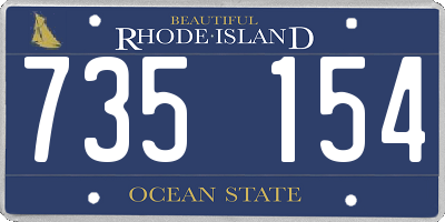RI license plate 735154