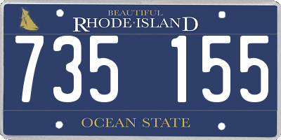 RI license plate 735155