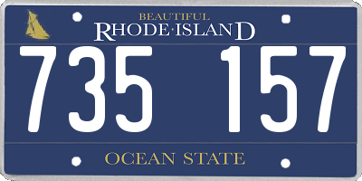 RI license plate 735157