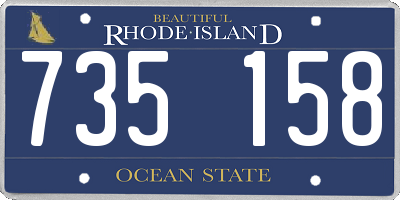 RI license plate 735158