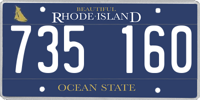 RI license plate 735160