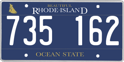 RI license plate 735162