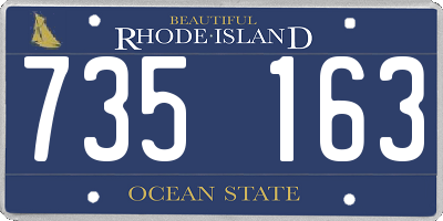 RI license plate 735163