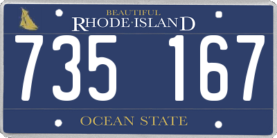 RI license plate 735167