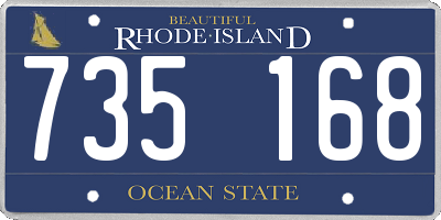 RI license plate 735168
