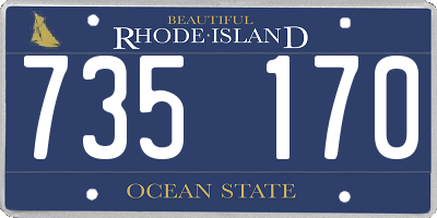 RI license plate 735170