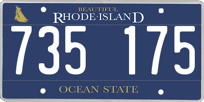 RI license plate 735175