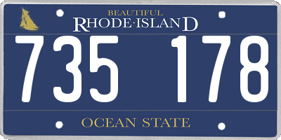 RI license plate 735178