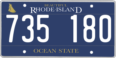 RI license plate 735180
