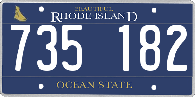 RI license plate 735182