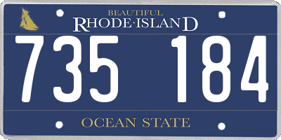 RI license plate 735184