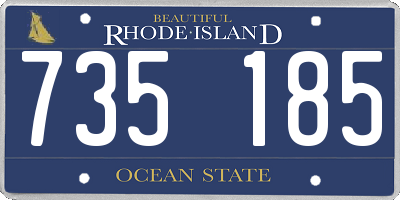 RI license plate 735185