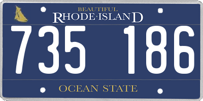 RI license plate 735186