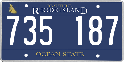 RI license plate 735187