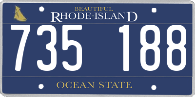 RI license plate 735188