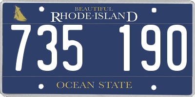 RI license plate 735190