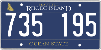 RI license plate 735195
