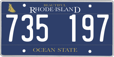 RI license plate 735197