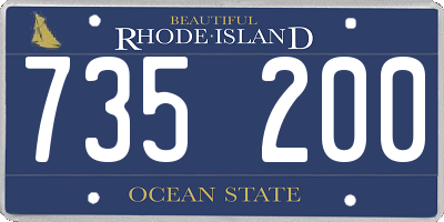 RI license plate 735200