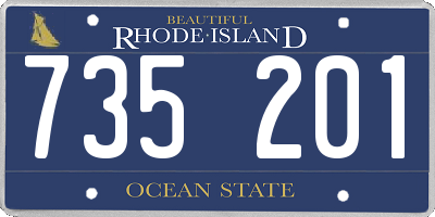 RI license plate 735201