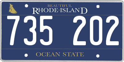RI license plate 735202