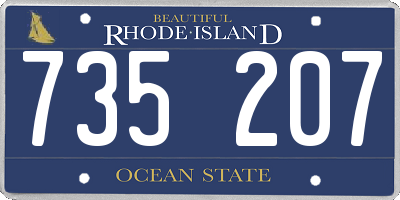 RI license plate 735207