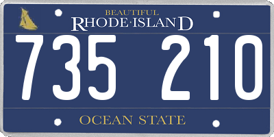 RI license plate 735210