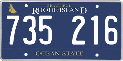 RI license plate 735216