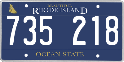 RI license plate 735218