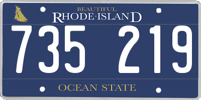 RI license plate 735219
